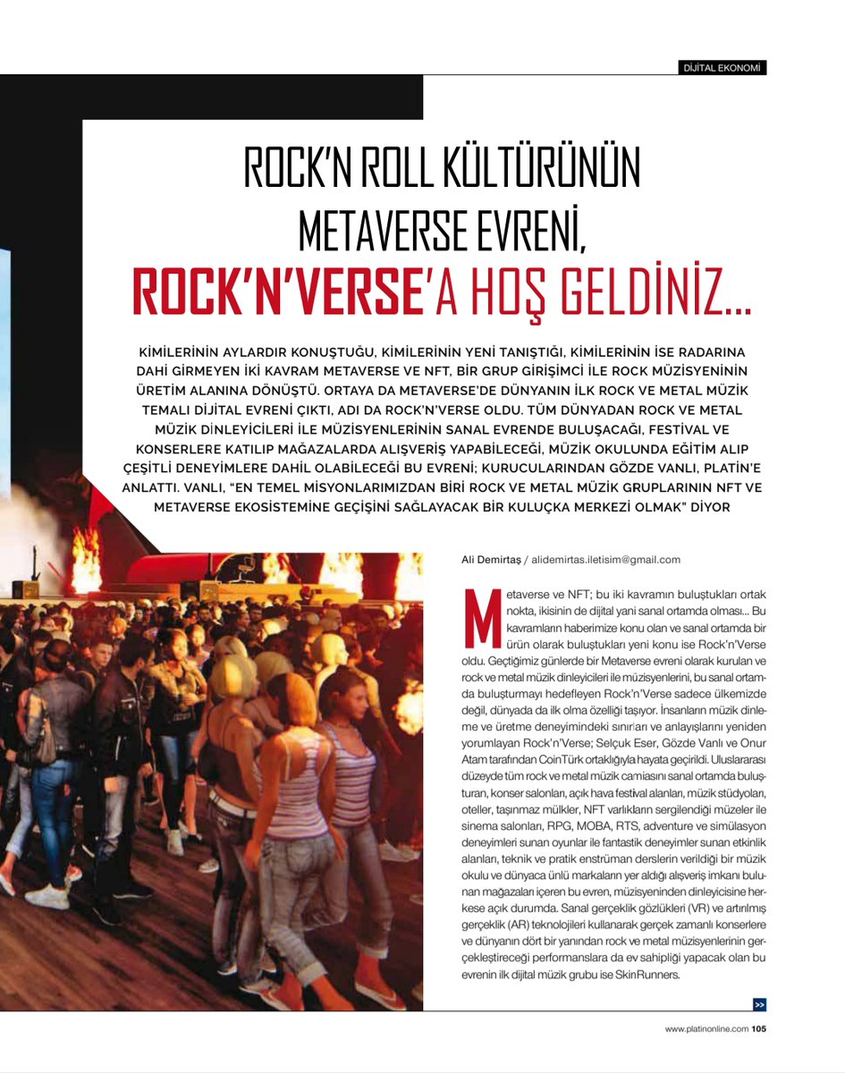 rocknverse's tweet photo. ''Welcome to Rock'N'Verse''. Our interview with Ali Demirtaş is published in the September issue of ''Platin'' magazine. https://t.co/7lPduSaa9l