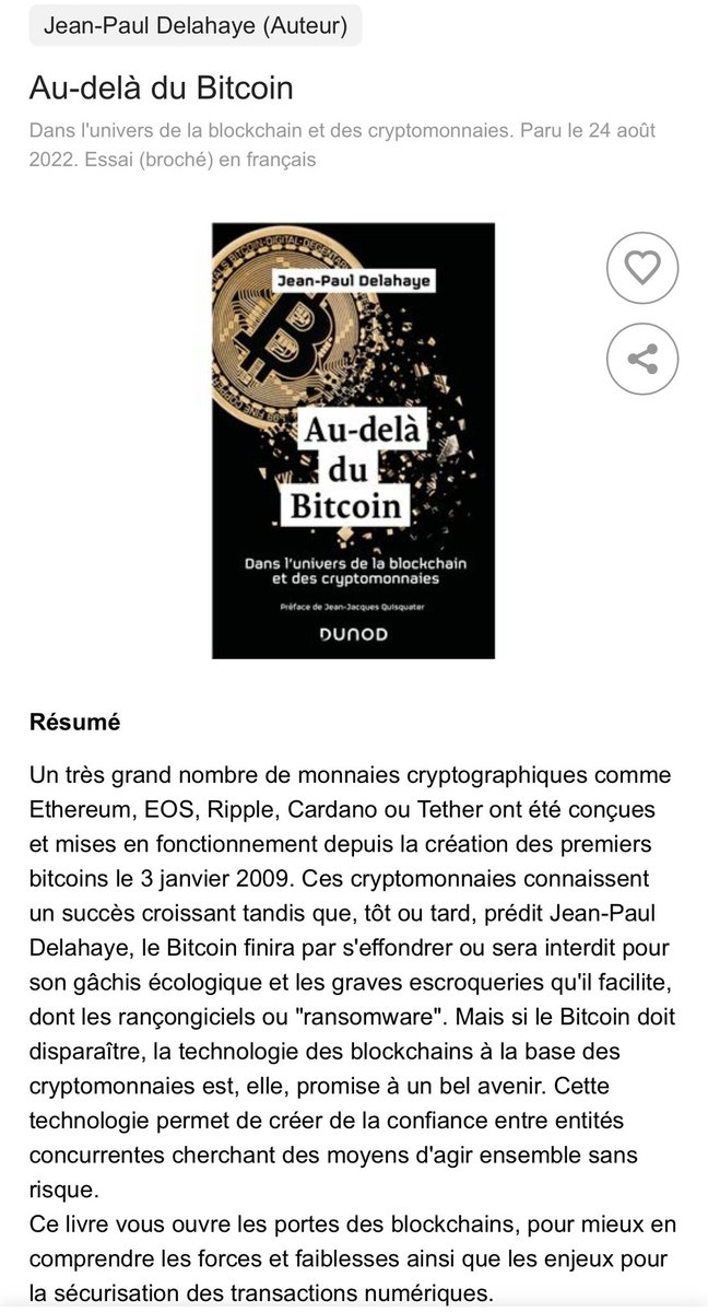 Au rayon humour cette semaine à la @fnac, je vous propose de découvrir “au-delà du #bitcoin”
Magnifique découverte 🤭