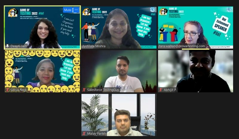 GameOfTesting's tweet photo. We are having amazing learning fun #Day1 ⏰ 𝑽𝒊𝒓𝒕𝒖𝒂𝒍 𝑷𝒓𝒆-𝑼𝒏𝒄𝒐𝒏𝒇 𝒆𝒗𝒆𝒏𝒕 

📢 You can still join us…Do register!!

𝐁𝐨𝐨𝐤 𝐘𝐨𝐮𝐫 𝐓𝐢𝐜𝐤𝐞𝐭 𝐇𝐞𝐫𝐞🎟️ 👇: https://t.co/MrnpI29AMW

#Banglore #Testing #inperson #agilevirgin #testinfrastructure #GoT https://t.co/LXNvqUYPSF