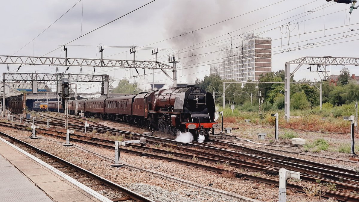 6233 'Duchess of Sutherland' departs for #Chester from #crewe with @railwaytouring Cheshireman railtour. Date: Sat 3rd September 2022 📷 My photo #Railtour #photography #CHESHIRE