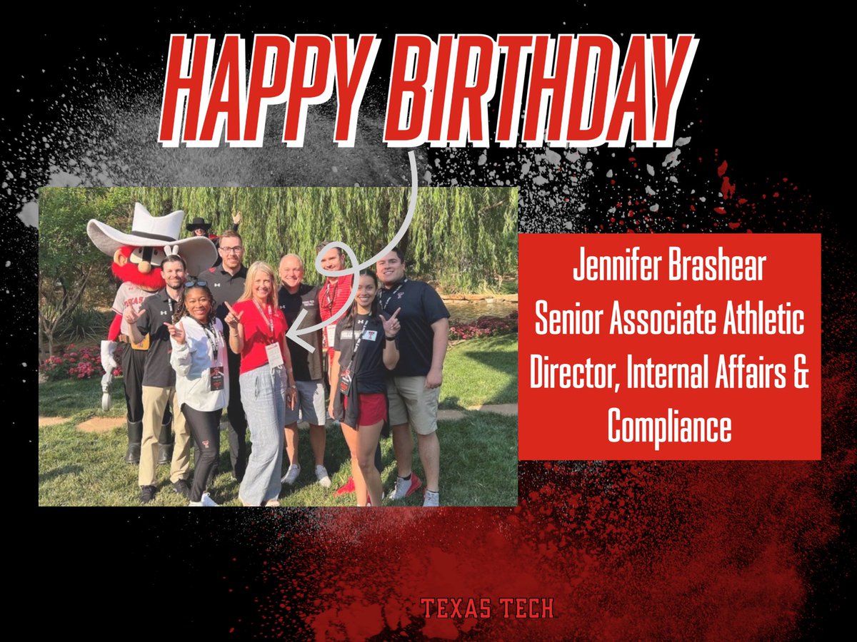 It’s our fearless leader <a href="/jbrashea/">Jennifer Lisle Brashear</a> birthday and it’s game day! 

Happy Birthday Jennifer and Good Luck to our Red Raiders! #WreckEm