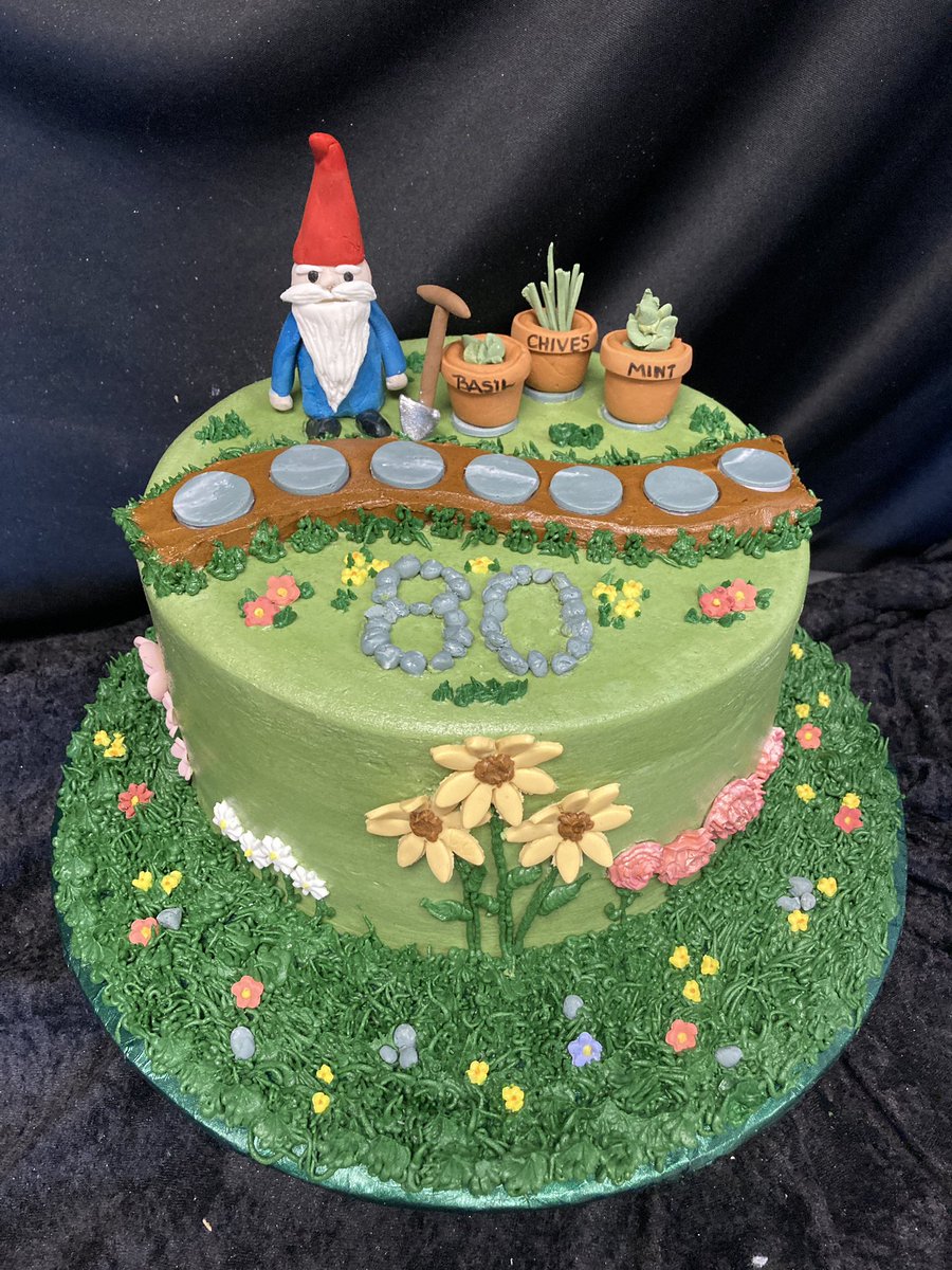 There’s #gnome place like Jill’s for #cakes 🤣🤣 
Isn’t he cute ?😍