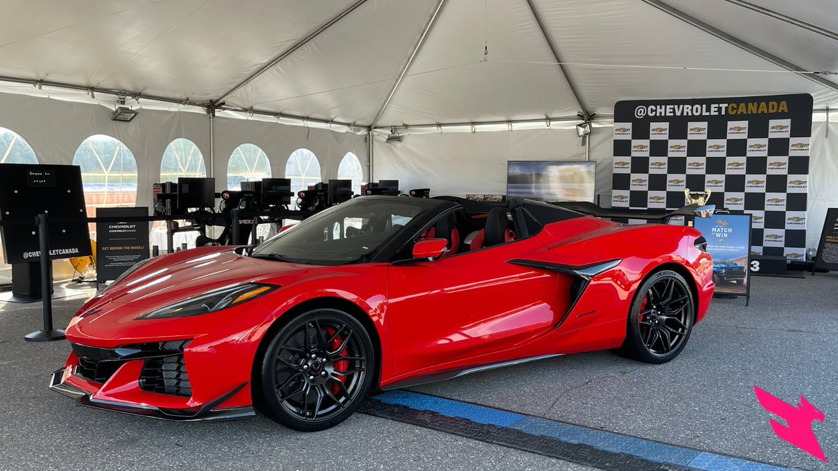 Lazarus's tweet photo. The Labour Day Weekend Sprints at @CTMPOfficial with @ChevroletCanada are off to an amazing start! π
Come swing by, say hi, hop in a sim-racer & see if you can set the fastest lap to win some awesome prizes!!ποΈπ
#BleedPink #ChevroletCanada #PerformanceForAll https://t.co/pGYaP3Enel