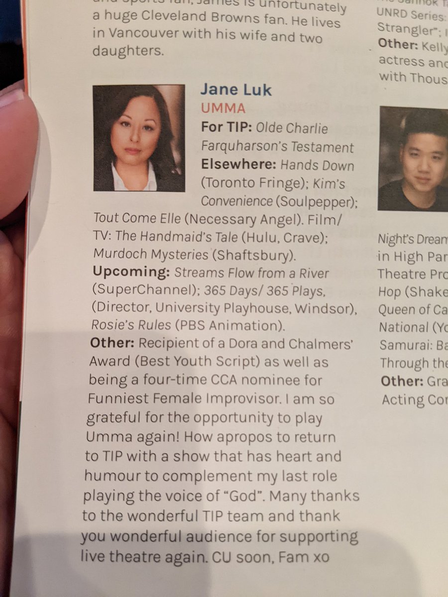 refereefan's tweet photo. Finally!!! Seeing the stage production of @KimsConvenience!!! And what an amazing surprise to see that Jane Luk is in this production! #Squeeeeeeee! https://t.co/wyilKML9yw