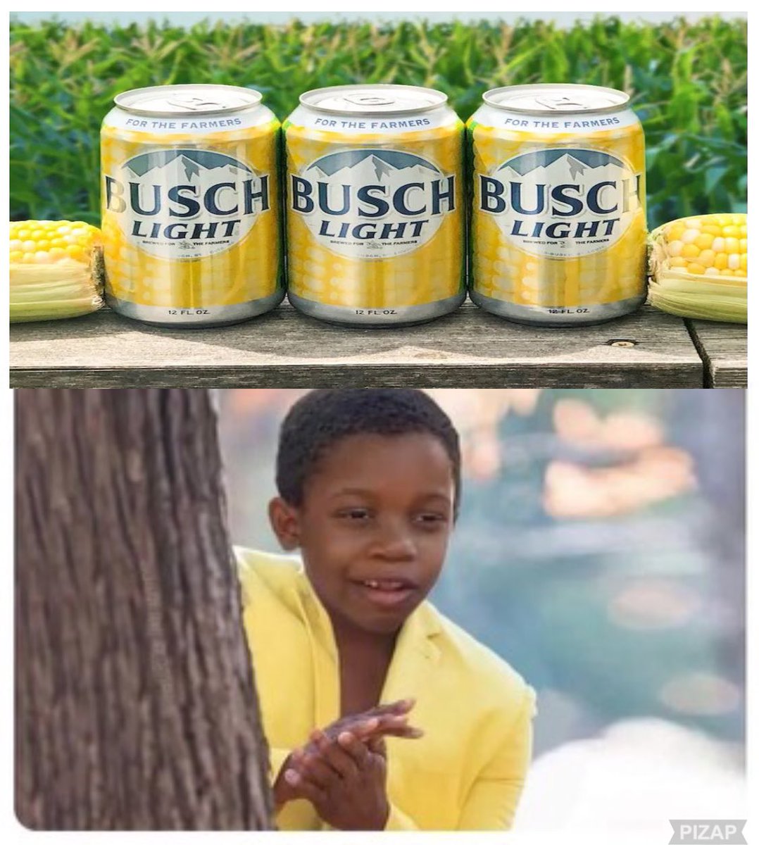 The_GunzShow's tweet photo. Corn Kid at the college tailgates today be like https://t.co/1A15MKZ4Kq