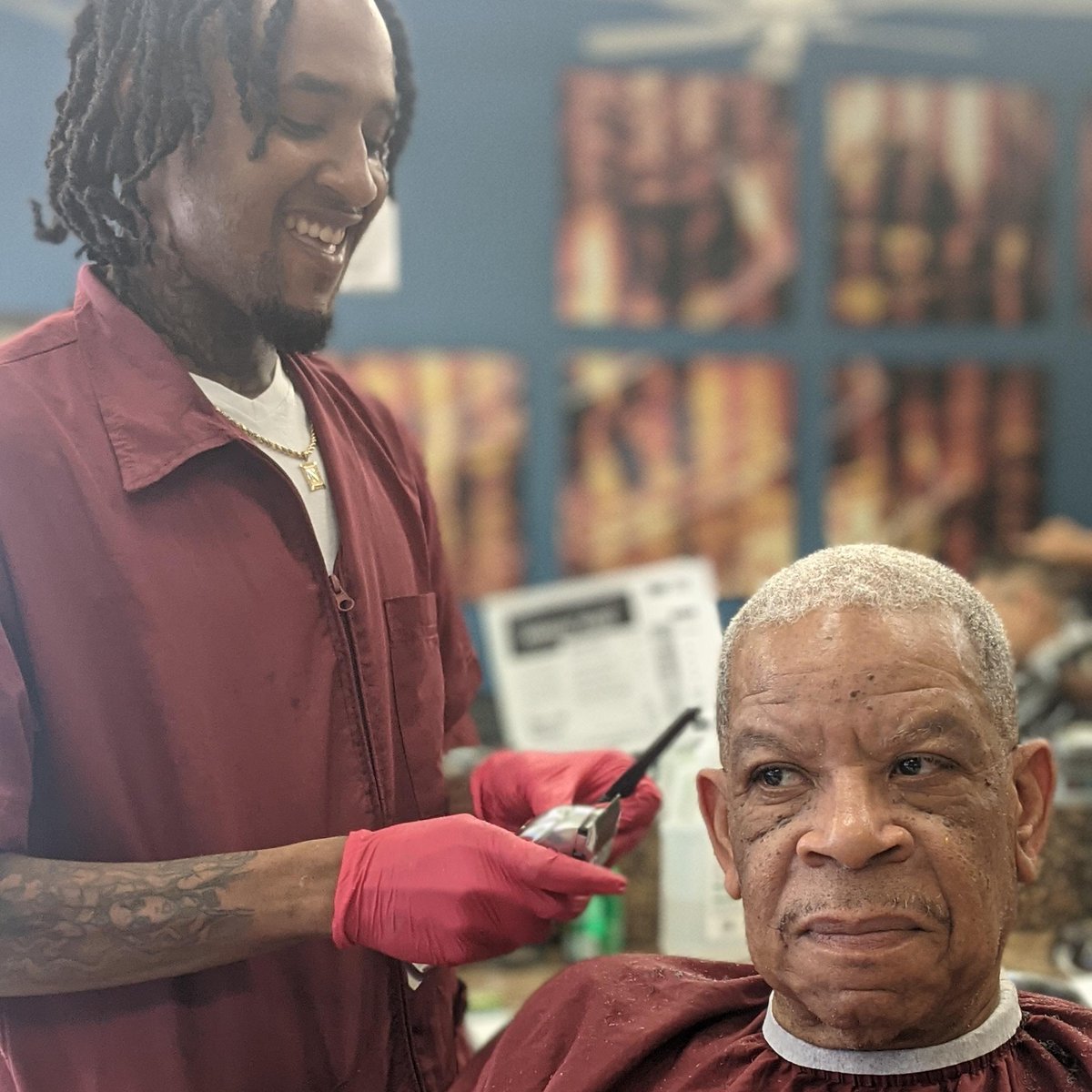 Jeremiah Robinson working on a client!