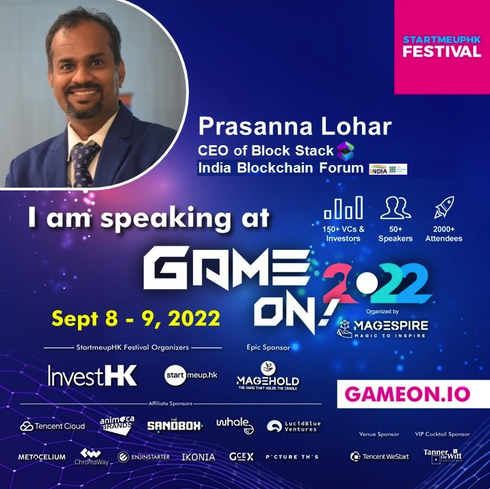 LoharPrasanna's tweet photo. Coming up  #gameon2022 , Hongkong 

Let's Speak "Esports Gaming on blockchain in the Web 3.0 era"  

Join virtually: https://t.co/s1Y2vUu7WB  
Join physically: https://t.co/MSmsXJuqhE

#livewithpassion #web3 #esportsgaming #collectibles #blockchain #gaming  

@Ind_Block_Forum https://t.co/GLK3rtnQkw