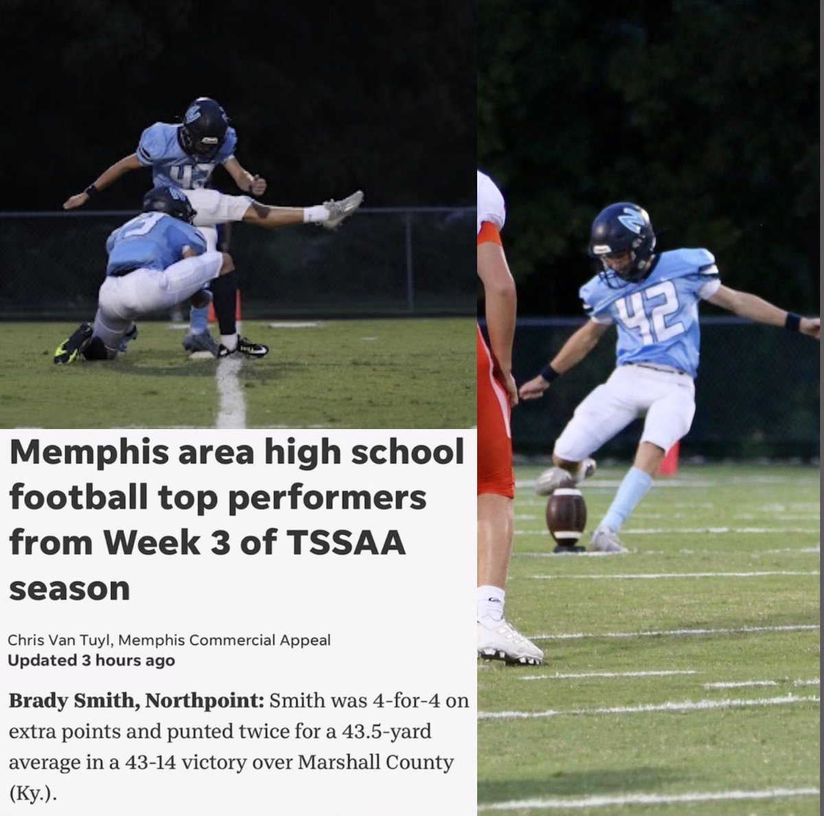 Great job by all the guys on the special teams units this week!  @HarrisonNowell4 <a href="/grayson_alford/">Grayson Alford</a>