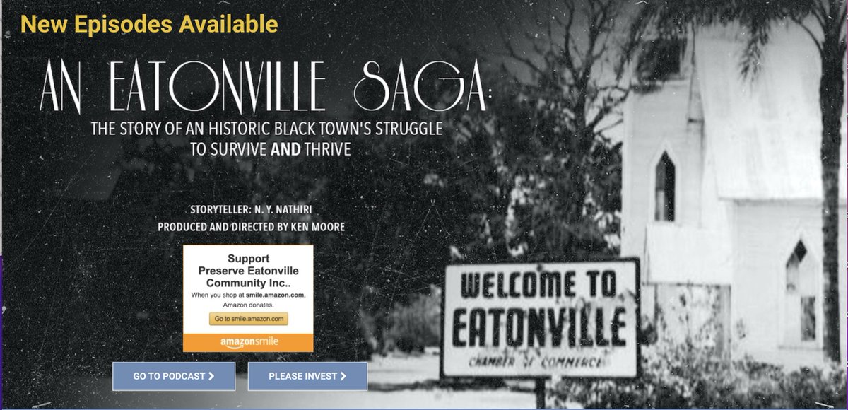 <a href="/zorafestival/">Zora Festival</a> All of this is to say, consider support this small non-profit in this fundraising effort. A little does matter in this case. --> secure.givelively.org/donate/preserv… 
Check it out here. In some ways, I'm on scratching the surface-> preserveeatonville.org