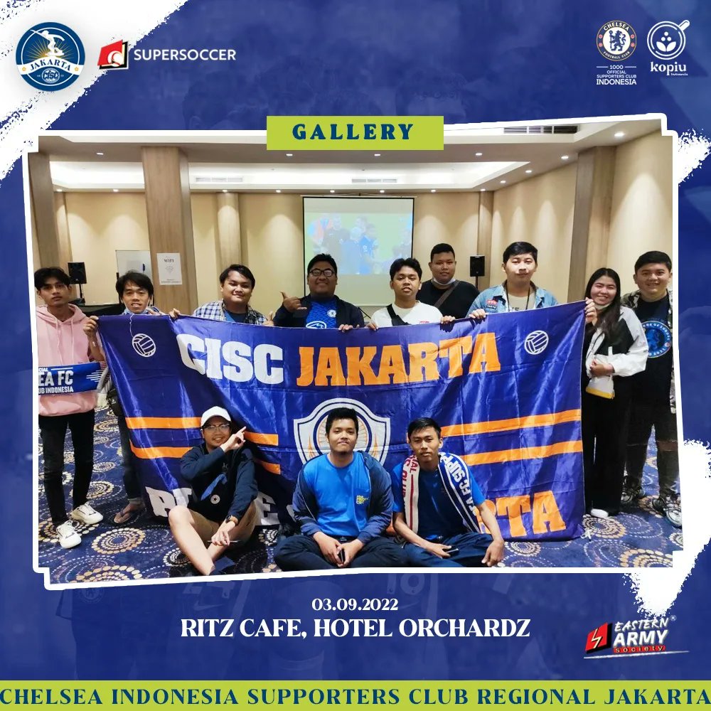 CISCjakarta's tweet photo. Terima kasih pejuang nonbar yang sudah ikut meramaikan live screening malam ini. Mohon maaf bila ada kekurangan. π
Ramaikan terus nonbar berikutnya. HAPPY SUNDAY πππ
#CISCJakarta #ChelseaIndo #ThisisCISC #PrideofCISC #UnityInDiversity #iDare https://t.co/Lzogxpr4vh