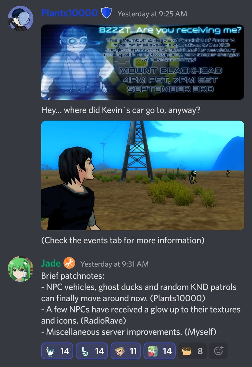 TheIcycharm's tweet photo. KND needs you, Join to Numbuh 2 for new weaponry training at Jungle Outpost! ππ«
After a long time without have news in Retrobution, we have a new patch and a little limited time event today π
#FusionFall #Retrobution #OpenFusion https://t.co/RHw5bINnxC