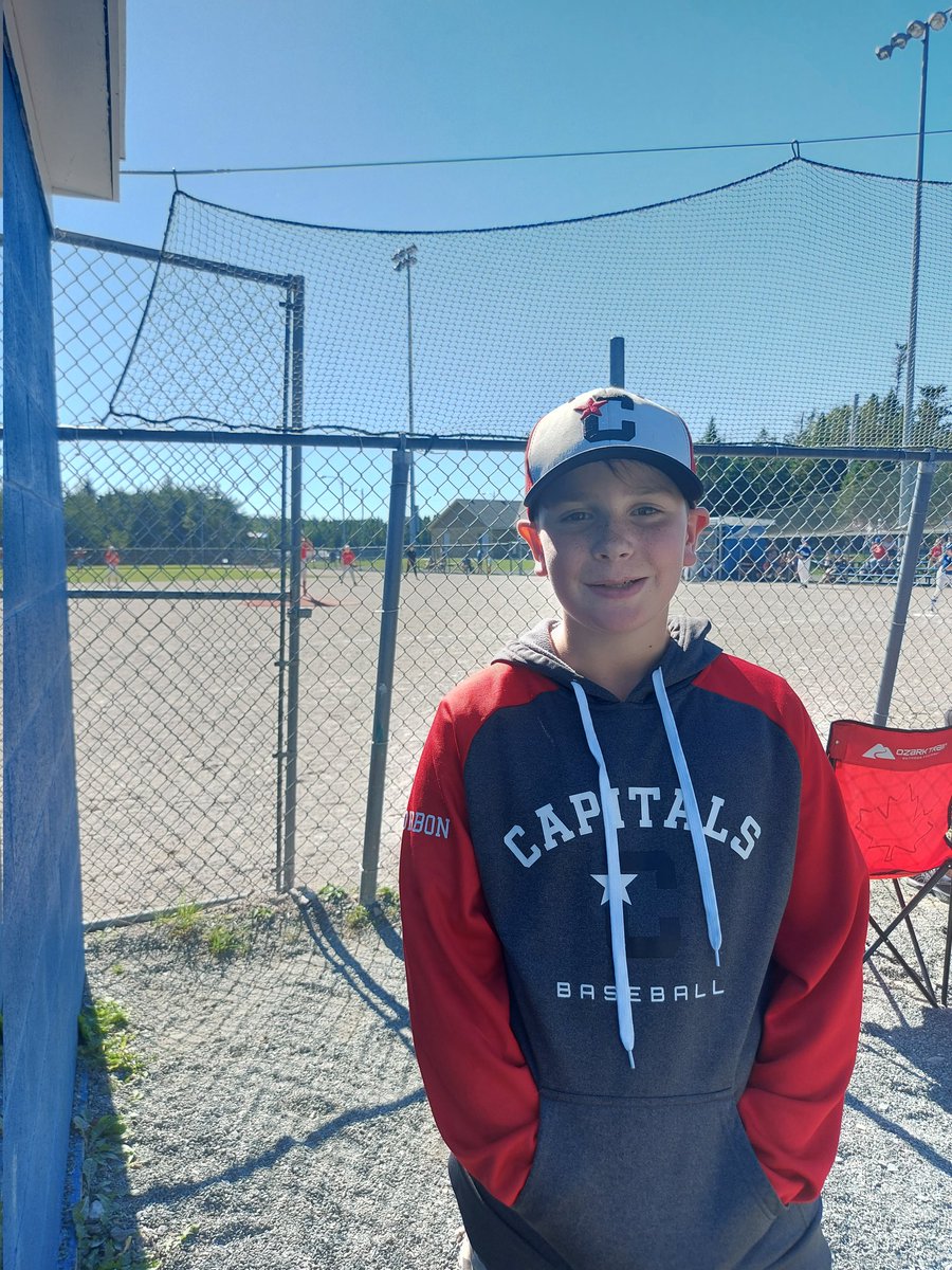 Out cheering on his fellow Caps U13 AA  at their Provinicals this afternoon <a href="/baseballstjohns/">Baseball St. John's</a>