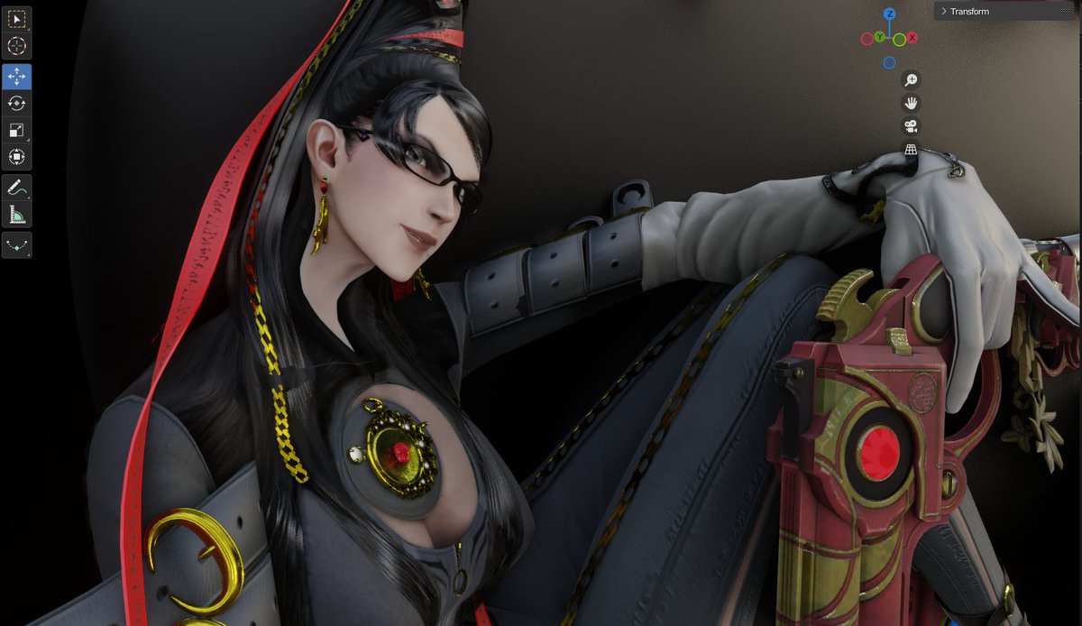 It's been a while...

New "Warm-up" render, coming tomorrow! Just have to put a few finishing touches.

#Bayonetta #WIP