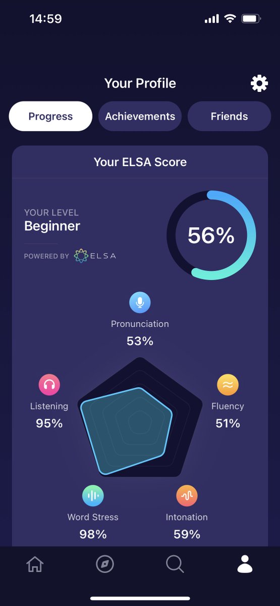 DamianCatanzaro's tweet photo. Estuve probando Elsa Speak, una app con IA que detecta las pronunciaciones y te ayuda a corregirlas, además de enseñarte el idioma, es paga pero me sorprendió mucho lo bien que funciona, la voy a agregar a mi flujo de aprendizaje del idioma. https://t.co/mM5k7TfvKU