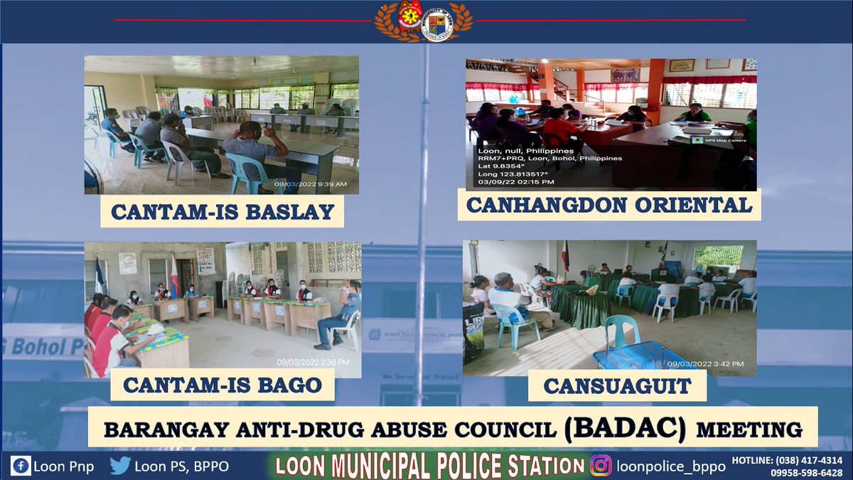 loonpsbppo's tweet photo. September 3, 2022: Loon, Bohol - Barangay Anti-Drug Abuse Council (BADAC) Meeting at Cantam-is Baslay, Canhangdon Oriental, Cantam-is Bago and Cansuaguit

 #TeamPNP
#TeamLoonGoodCops
#WeServeAndProtect
#PNPPATROLPLAN2030 https://t.co/eisCiK0STG