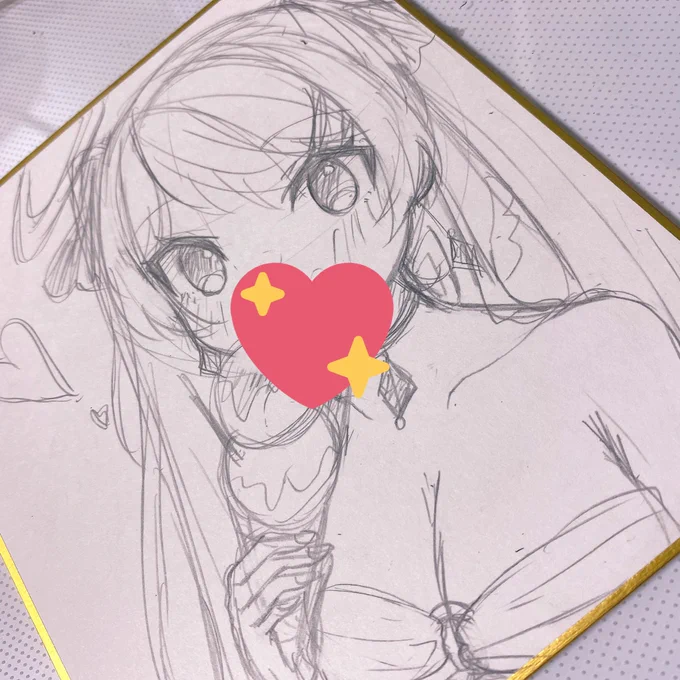 ミアちゃん描いております 