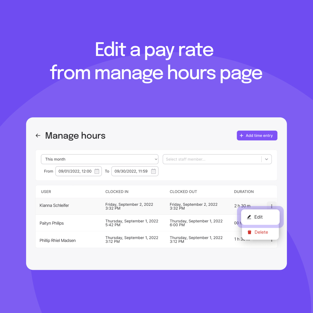themomence's tweet photo. Need to be able to adjust pay rates 💰 for all staff activities 👩‍💻, not just teaching? Now you can with editable pay rates, and you can pull payroll reporting 📖 too!
.
.
#yogastudiosoftware #yogastudioowner #yogastudio #yoga #spinstudio #spinstudiosoftware #pilatesstudiosoftware https://t.co/JvkczVqvhu