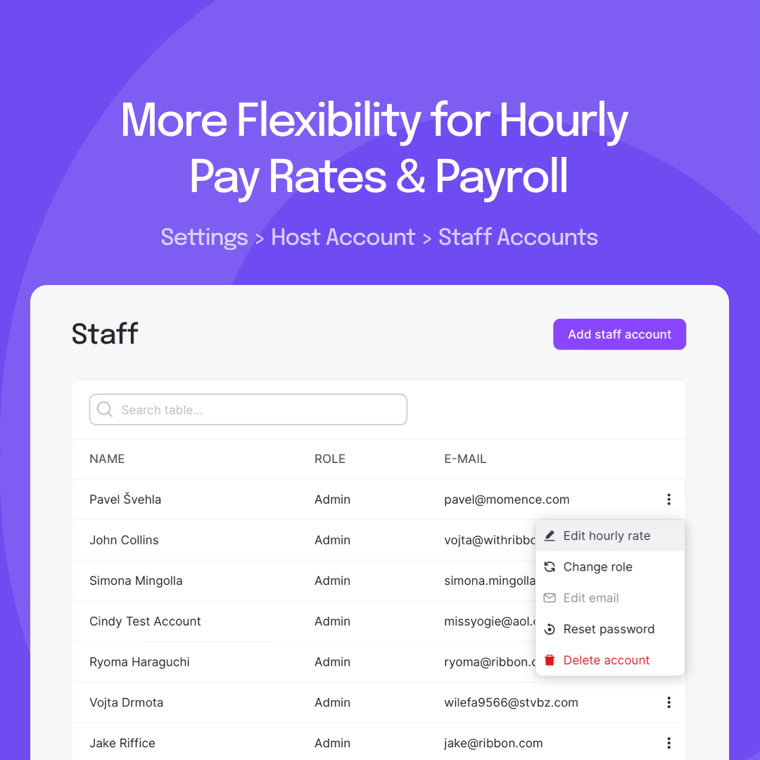 themomence's tweet photo. Need to be able to adjust pay rates 💰 for all staff activities 👩‍💻, not just teaching? Now you can with editable pay rates, and you can pull payroll reporting 📖 too!
.
.
#yogastudiosoftware #yogastudioowner #yogastudio #yoga #spinstudio #spinstudiosoftware #pilatesstudiosoftware https://t.co/JvkczVqvhu