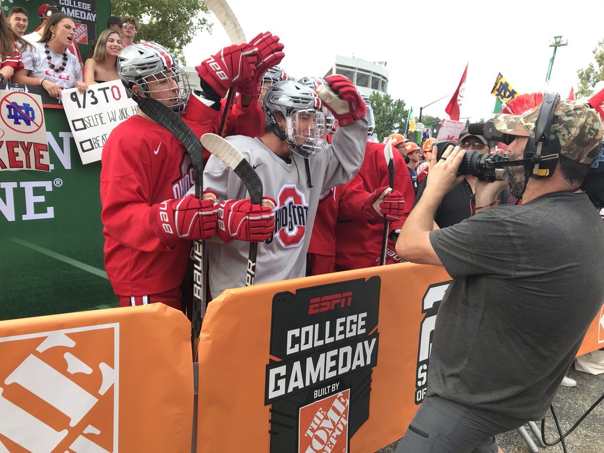 bill hofheimer (@bhofheimer_espn) on Twitter photo #cawlidgehockey 🤝 <a href="/CollegeGameDay/">College GameDay</a>
<a href="/OhioStateMHKY/">Ohio State Men's Hockey</a> is in the crowd today in Columbus. Somewhere <a href="/Buccigross/">BucciOT.Com</a> is smiling. 🏒 #cawlidgehockey 🤝 <a href="/CollegeGameDay/">College GameDay</a>
<a href="/OhioStateMHKY/">Ohio State Men's Hockey</a> is in the crowd today in Columbus. Somewhere <a href="/Buccigross/">BucciOT.Com</a> is smiling. 🏒