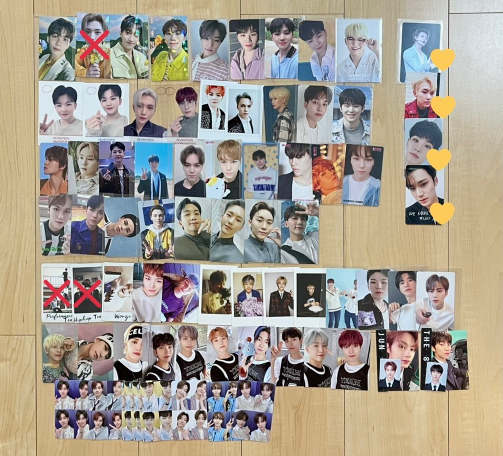 WOOZI3150's tweet photo. SEVENTEEN INI トレカ 交換

譲☞画像1~4
求☞ INI…後藤 藤牧 木村 田島
 SVT…ウジ ウォヌ ホシ バーノン
 ジョンハン ミンギュ ジョシュア

★未所持トレカ求めてます!!
★💛は同種ウジとの交換
★SVT最近のものは求めてません。
★レート考慮まとめての交換
    お願いします🙇🏻 https://t.co/I6BEvdgOjy