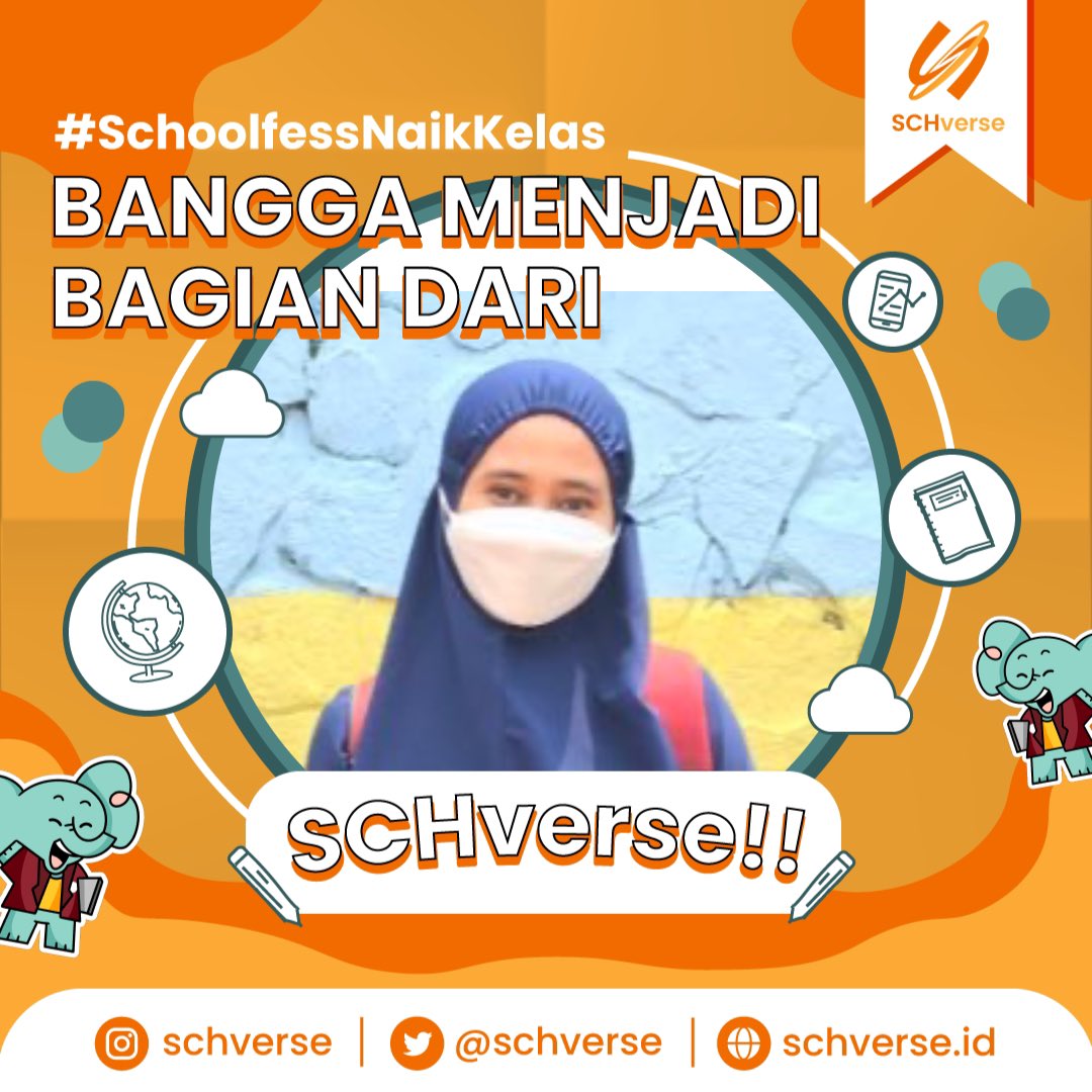 bugurudini's tweet photo. Hai, aku @bugurudini dr Banten. Aku percaya, pendidikan merupakan hak semua orang. Bersama SCHverse, aku bangga menjadi bagian dari misi pemerataan akses pendidikan di Indonesia🤩

Yuk ikut aku dalam perjuangan ini bersama https://t.co/sBRUkmBkwM!

#SchoolfessNaikKelas
#SCHVerse https://t.co/evjAQaJ5mV