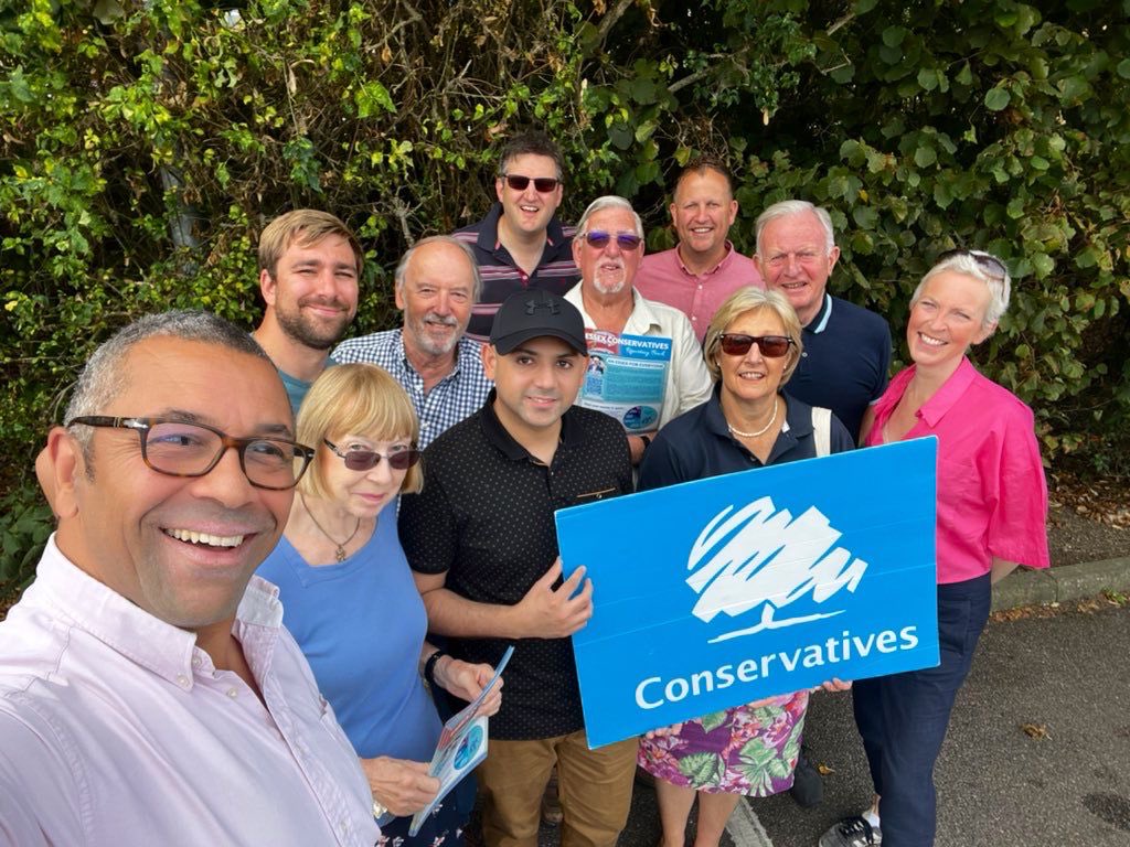 tomgcunningham's tweet photo. Another great @BraintreeCCA Conservative team out in #Braintree and #Bocking today, with our MP the Secretary of State for Education, @JamesCleverly. https://t.co/eIitZVJ9gV