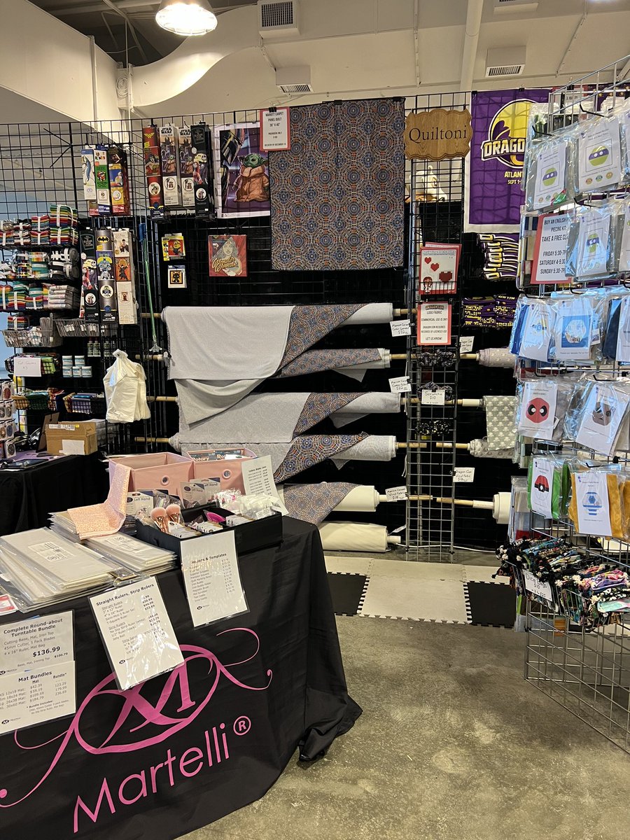 quiltoni's tweet photo. Day 2 of Dragon Con! We still have the fabric and quilts! Swing by3230, say hi and yell thread at us for free thread from Gutermann!

Shop online and have us bring it to you outside or pick it up at the booth! https://t.co/dLfWefwWAR

#dragoncon #DragonCon2022 #fabric #convention https://t.co/ezqwh4AS02