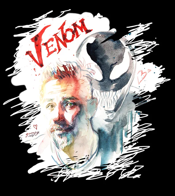 映画「VENOM」試写で見て描いた絵 