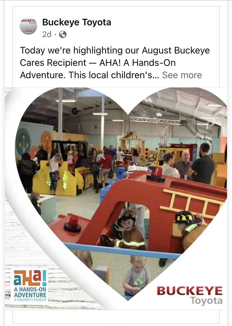 AHAChildren's tweet photo. Thank you Buckeye Toyota! https://t.co/DVpQLEMfEw
