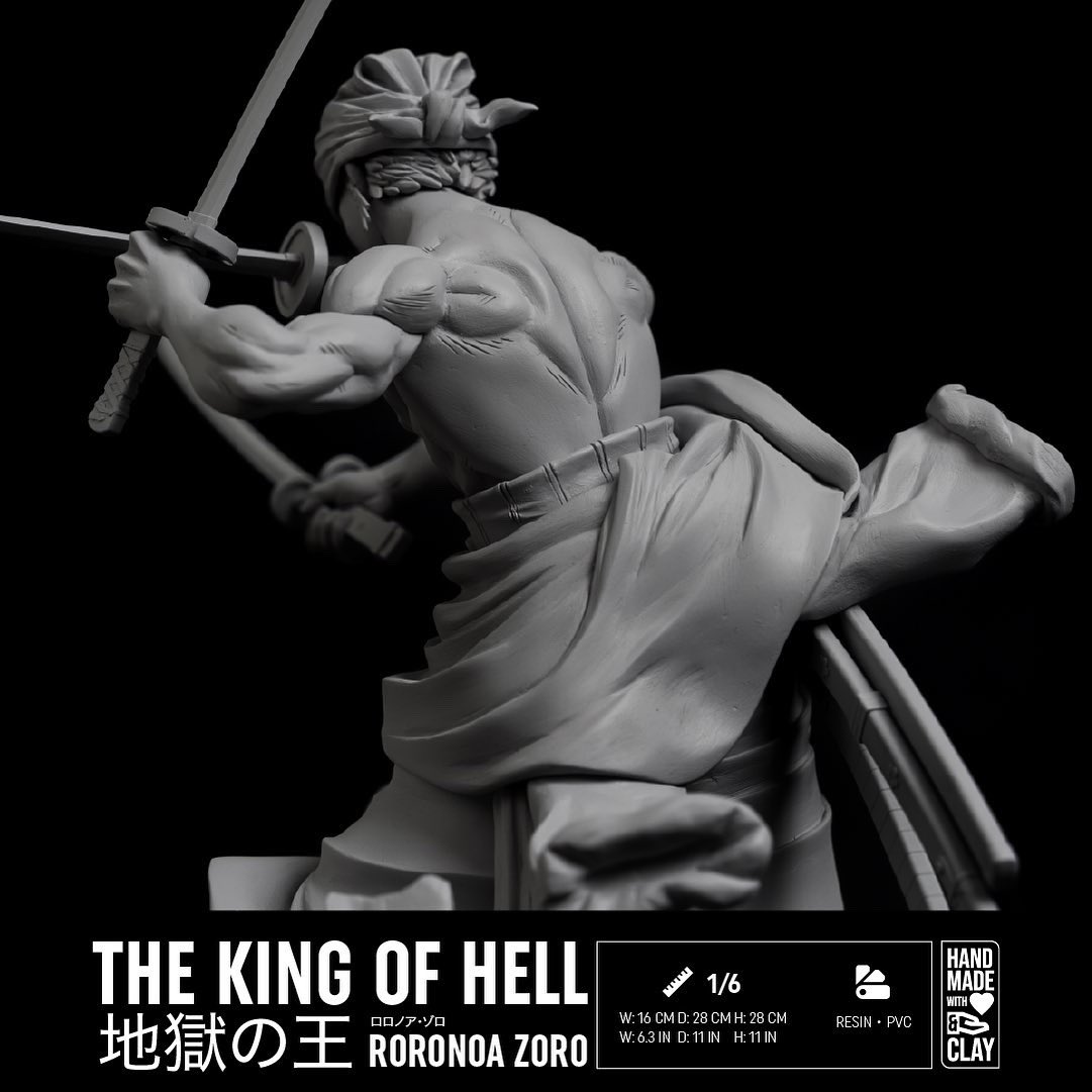 emcreativeworks's tweet photo. Master in #clay finally finished. #thekingofhell #RoronoaZoro #onepiece #wano complete reveal on youtube https://t.co/42GTx9zD3r https://t.co/mUBxK1w8Pf