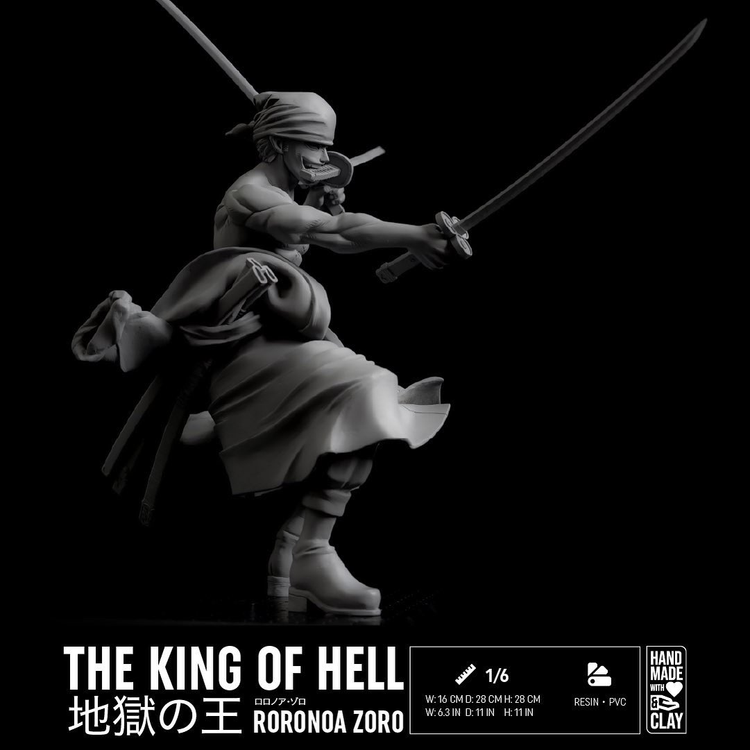 emcreativeworks's tweet photo. Master in #clay finally finished. #thekingofhell #RoronoaZoro #onepiece #wano complete reveal on youtube https://t.co/42GTx9zD3r https://t.co/mUBxK1w8Pf