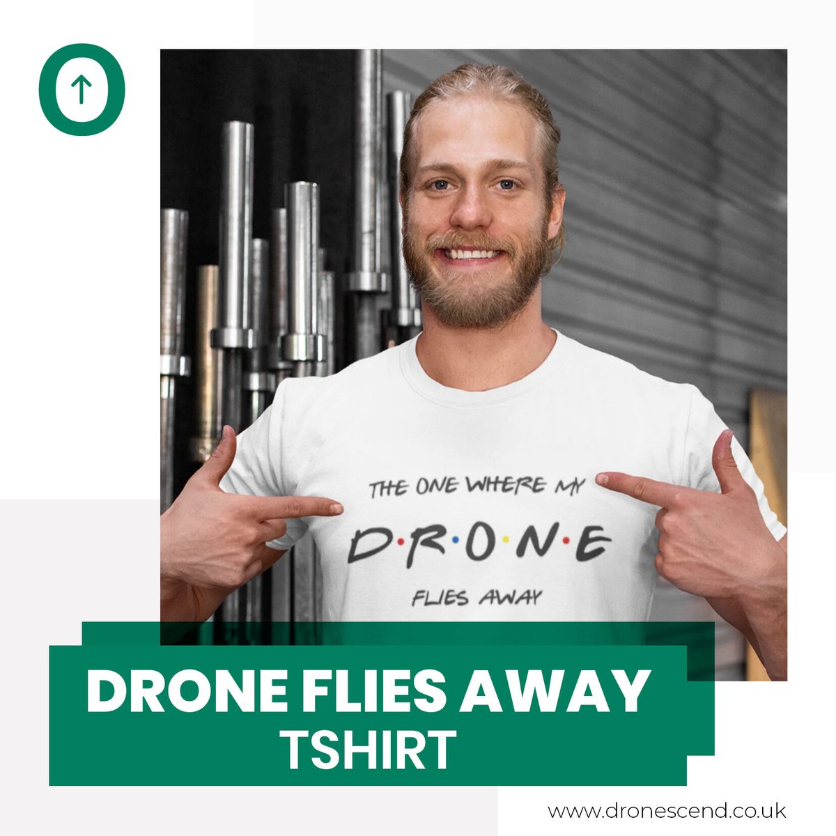 dronescend's tweet photo. Our drone T-shirt is for everyday wear and has been winning over customers thanks to its durability. This is drop 7 of our Drone T-shirt Collection (FRIENDS T-shirt - Drone Flies Away).

Order yours here:🌐 https://t.co/eBrlMavqu2

📧 sales@dronescend.co.uk
📞 +44 800 832 1174 https://t.co/VtwlTK0Tl8