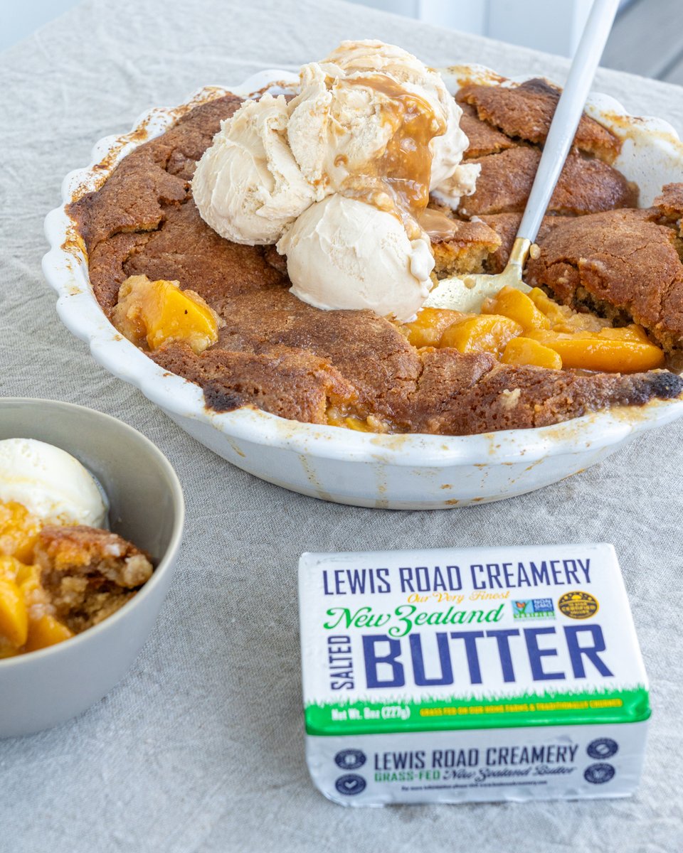 Finish off the end of Summer holiday celebrations with this Peach Cobbler using our grass-fed 10 Star Butter this weekend! Find the full recipe by clicking the link. 🥧✨

lewisroadcreamery.com/blogs/recipes/…