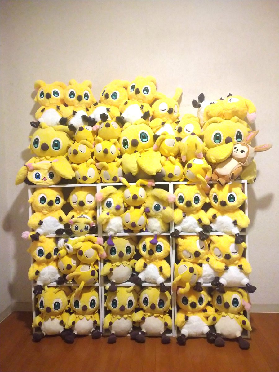 遂に総勢43匹のラッピー全員納まった！！！ようやく出来た！！
ラッピーの壁ッ！！🐥🐥🐥
#PSO2 #PSO2NGS