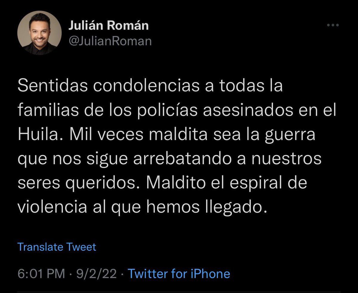 LauraMedinaRuiz's tweet photo. De la hipocresía de la que hablo: 

Este no ha hecho sino estigmatizar a TODOS los policías de Colombia, ¿ahora entonces sale a darse golpes de pecho? Entiendan que estos discursos de odio son los que han llevado a esta “maldita espiral” de violencia. https://t.co/AeVlu2jVcs