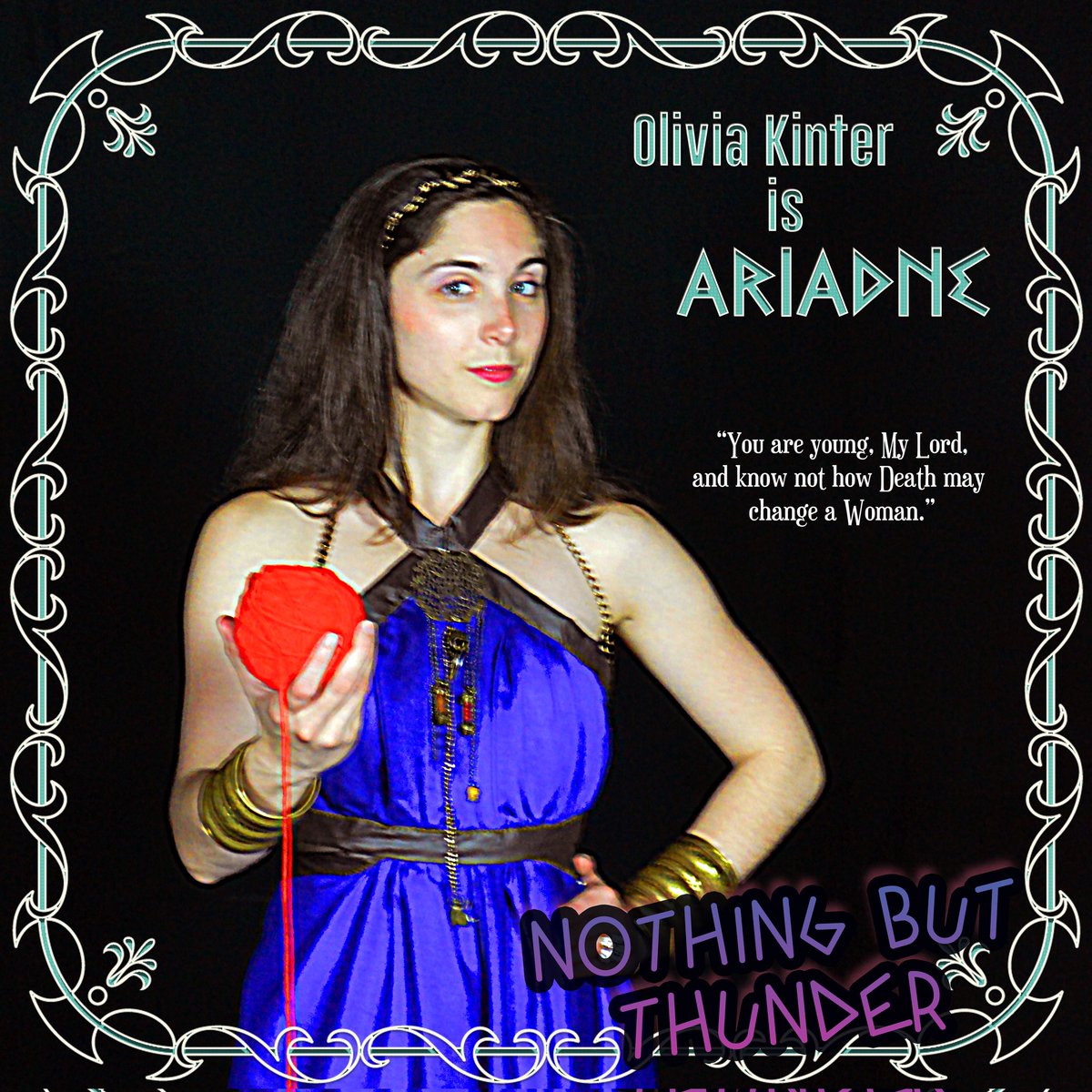 kingduncan42's tweet photo. The next #CharacterPortrait for #NothingButThunder is the lovely Olivia Kinter as Ariadne, deceased ex-wife of Dionysus!
Nothing but Thunder opens Thursday at the #DreamUpFestival at @TNCinNYC !
https://t.co/H5T4pjJYmD https://t.co/rrvQdgpKQs