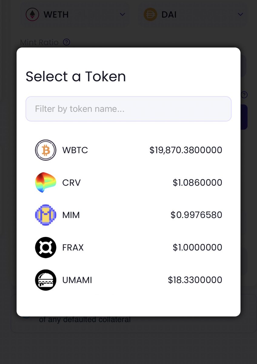 VendorFi's tweet photo. We have added support for $FRAX, $MIM, $CRV and $UMAMI. These can be used for collateral or lending out! 

note: $UMAMI does not have a chainlink oracle but can still be used, you just need to follow/read the docs: https://t.co/aUdqb3UQhx https://t.co/Cj19rTgbWh