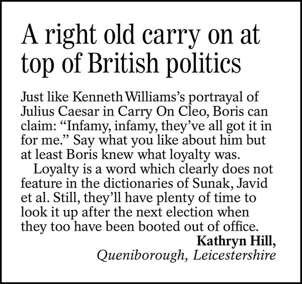 pointlesslettrs's tweet photo. Trying to work out where you have to go in your brain to be able to actually say stuff like “at least Boris knew what loyalty was” and not cringe so hard your head explodes like that bloke in Scanners. https://t.co/a8uNSag7aj