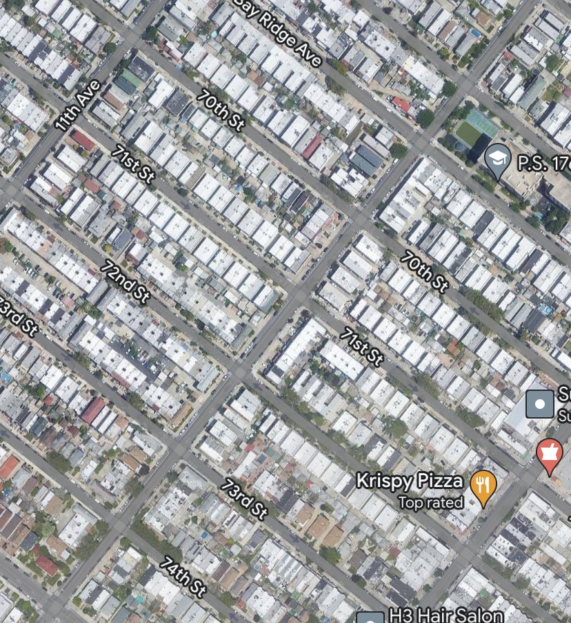 star_III's tweet photo. Asphalt roofing - pervasive in the US. Gets real hot &amp; we’re paying the price as the planet warms.  ..white paint to the rescue? https://t.co/5EBwD82yWz  🗾3 satellite images of rooftops:
1. historic US neighborhood, 2. densely populated US neighborhood, &amp; 3. neighborhood in 🇬🇷🏝 https://t.co/CBze6xLoO4
