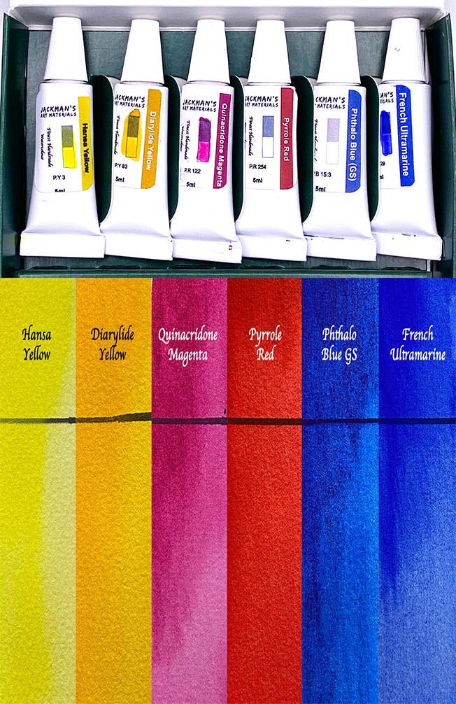 JackmansArt's tweet photo. Our Cadmium Free Warm &amp; Cool Watercolour Starter Set 😍

Available in 14ml &amp; 5ml Tubes:

https://t.co/hwNC4AuzwV

Each colour is carefully formulated using: Hand Picked Sudanese Kordofan Gum Arabic, Distilled Water, Vegetable Glycerin &amp; a touch of preservative

  #watercolor #art https://t.co/lZYyJJ13Xg
