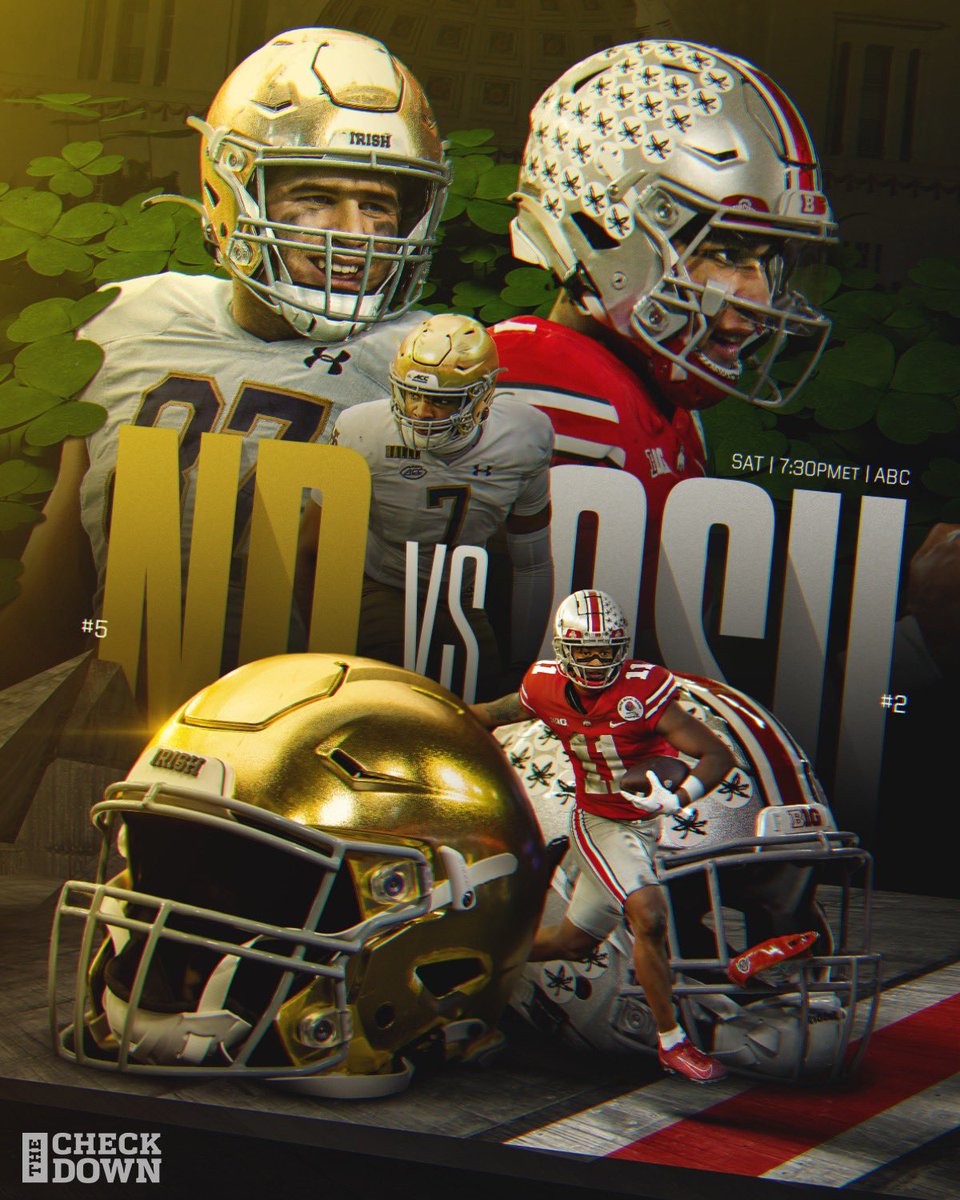 thecheckdown's tweet photo. TOP 5 TO START WEEK 1‼️

@OhioStateFB | @NDFootball https://t.co/3oJFAksKb2