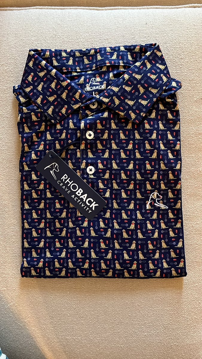 Shoutout to <a href="/rhoback/">RHOBACK</a> for making what is quite possibly the greatest polo of all time! #Goldenretrievers 🦮😍