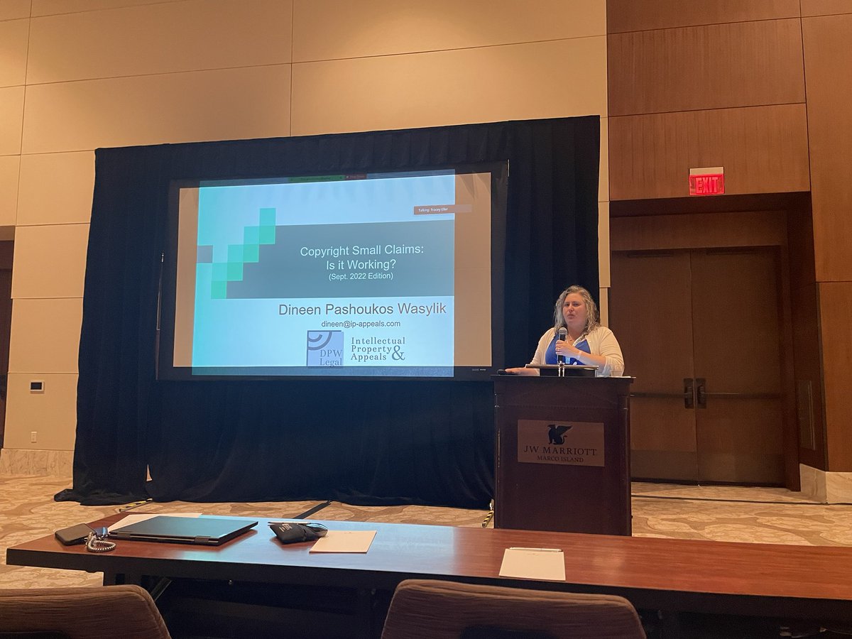 wpollack's tweet photo. Excellent #labordayretreat2022 @FlaBizLaw - enjoying an excellent copyright cle from my dear friend @DineenWasylik https://t.co/caHnswWvA9
