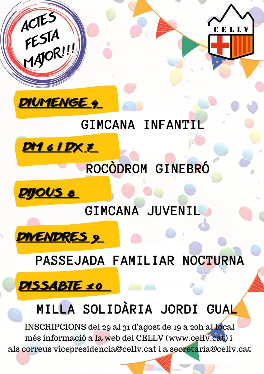 CELlinarsValles's tweet photo. 🔴Festa Major🔵
Us presentem totes les activitats que organitzem per la festa major.
🎉🎊Bona Festa Major a tots i totes. 🎇🎆
➕ℹ️ https://t.co/Sn1XSQq9ec

#blaus #vermells #Llinars #FestaMajor #fmmajor22 
@ajllinarsvalles @EL9NOU_VOr @Turismevalles https://t.co/Wso5ELfUqf