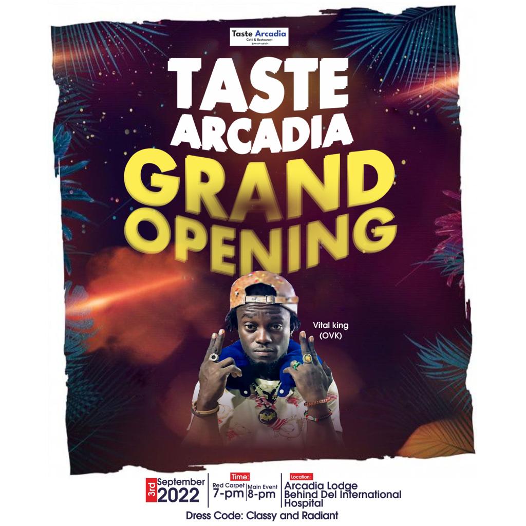Frictionghana's tweet photo. This evening the grand opening of Taste Arcadia @Arcadia Lodge, Accra!
I'll be there to peform, alongside a lot of other wicked artists. Make sure to come around and celebrate with us! #tastearcadia #arcadialodge #grandopening https://t.co/JsoKEbPNF8