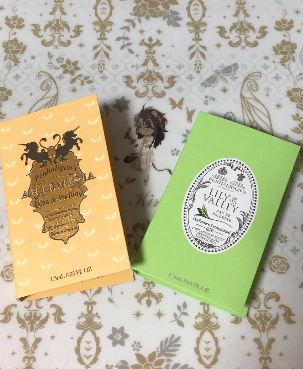 ペンハリガンの香水買った時にサンプルもらったんだけど、この2つもめちゃくちゃいい香りで好きなんだな〜😊仕事は香水付けられないから寝る時くらいしか楽しめないんだけど… 