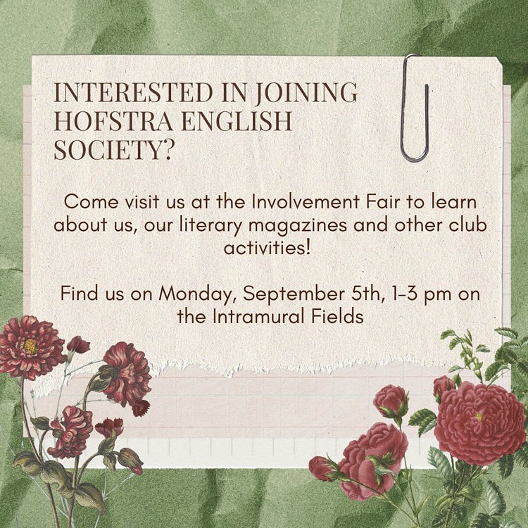 Hofstra English Society tweet media