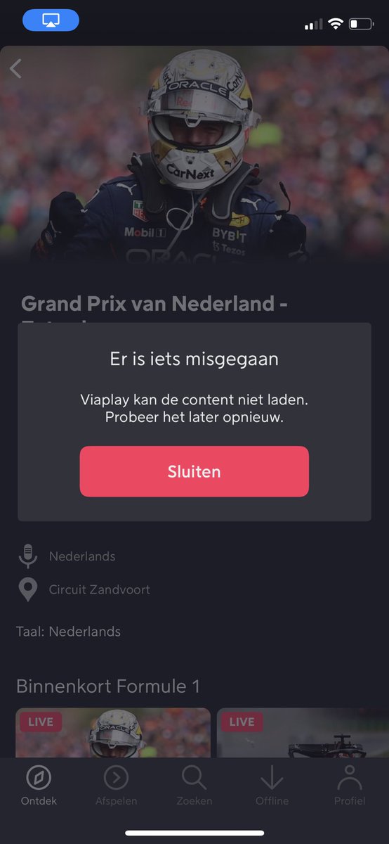 jeroendepunder's tweet photo. @viaplaysportnl jullie helpdesk antwoord gisteren op mijn mail van drie weken geleden (!!!) of het aan mijn internetverbinding ligt. Ik heb 1Gb liggen, wat een lachertje is die app van jullie. Wel incasseren en niet reageren. https://t.co/vaET7YlOML