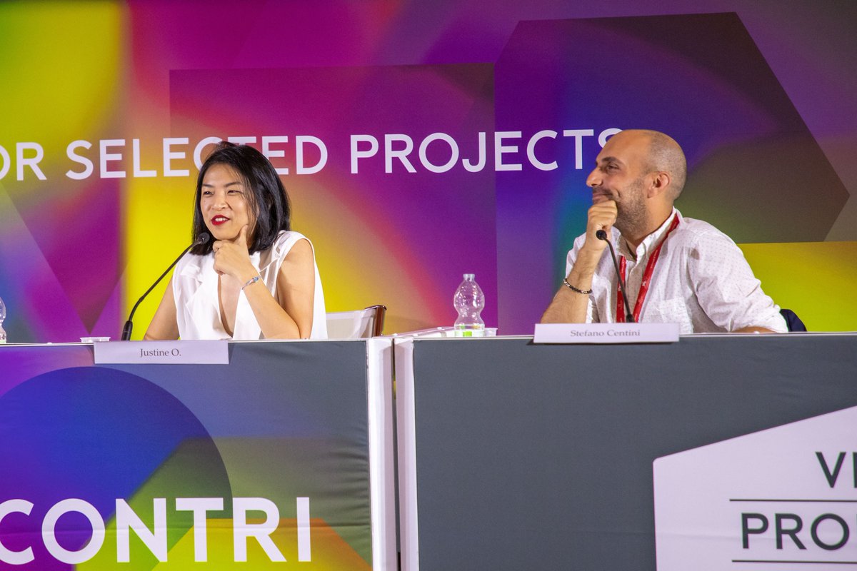 TAICCA_Official's tweet photo. 🌟𝗧𝗔𝗜𝗪𝗔𝗡 𝗶𝗻 𝗙𝗼𝗰𝘂𝘀 𝗮𝘁 #BiennaleCinema2022🗣️On today's 1st #VPB panel, we had a great time to share tips and experiences for producers and projects looking to work with Taiwan. TAICCA🤝Your best partner in Asia!Check #TICP program: https://t.co/pQbv0A1Zqb https://t.co/4cDFCoSCUX