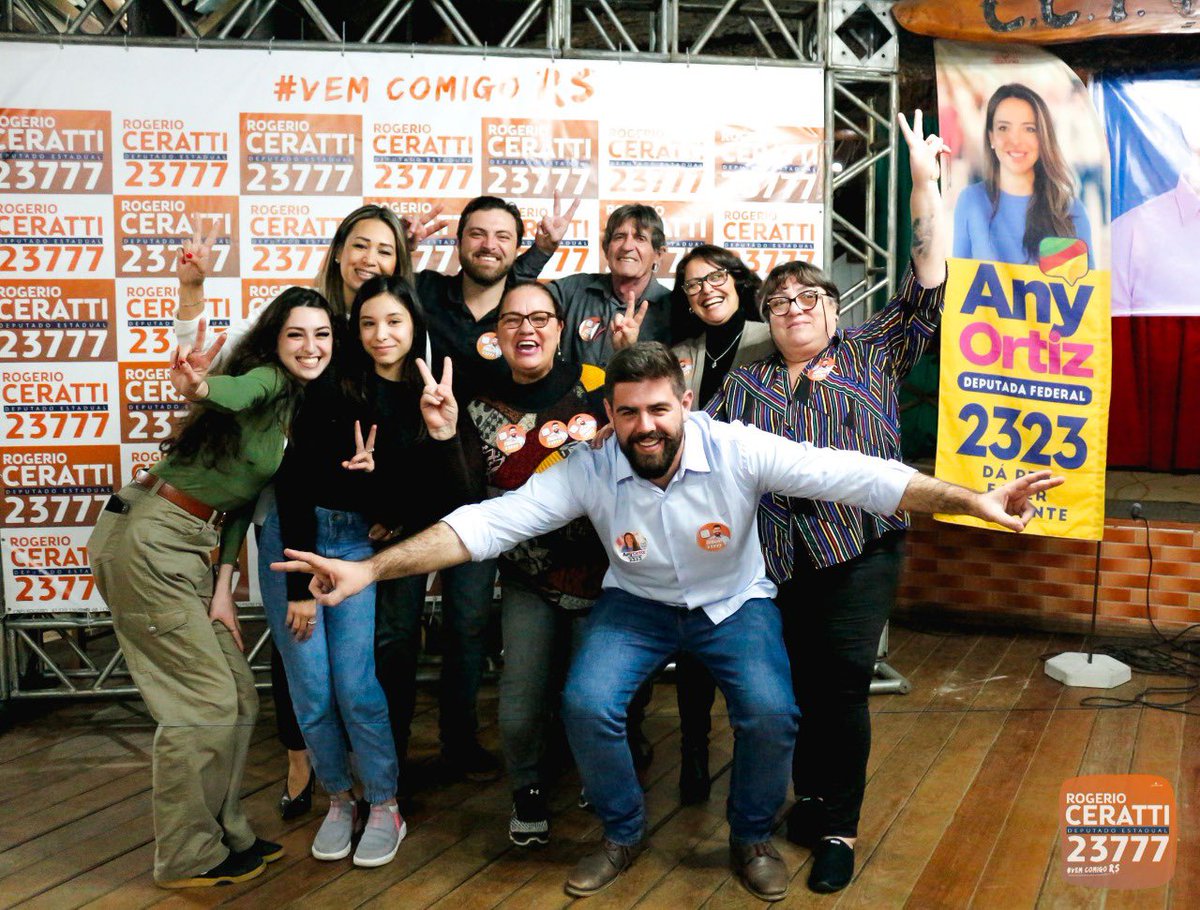 RogerioCeratti's tweet photo. Dia de lançamento de campanha, foi corrido, foi suado, mas no final deu tudo certo! 

#23777 #2323 #deputadoestadual #deputadafederal #vemcomigors #rs #ceratti @anyortiz https://t.co/0Xn9uuCT7X